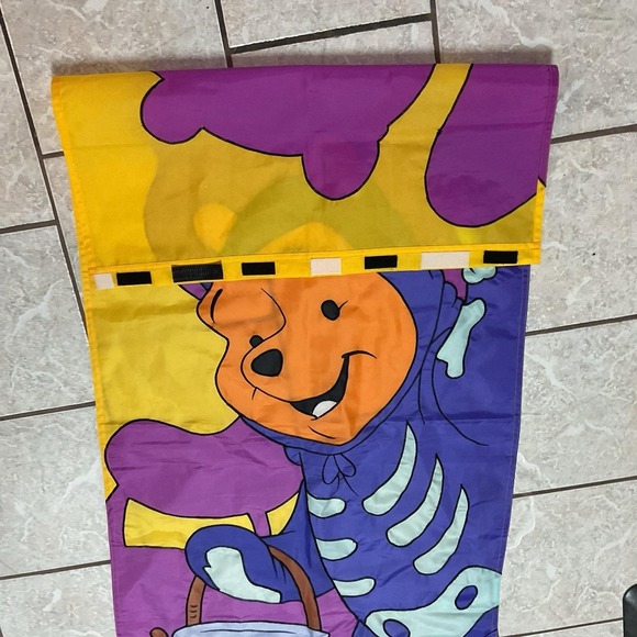 Vtg 73x28 Banner Door Cover Winnie The Pooh Bear HUNNY POT‎ Disney HALLOWEEN - Picture 7 of 7